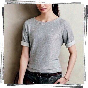 Lightweight Gray Ribbed "Ridgeline" Top (S) by Dolan